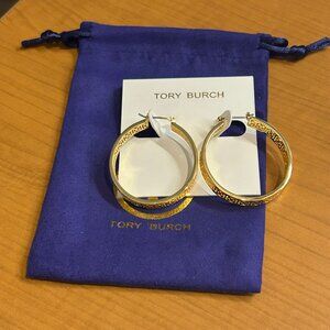 Tory Burch Gold Kinsley Medium Hoops